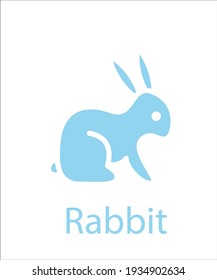 a logo of blue rabbit