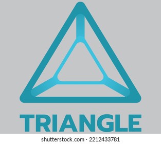 Logo - Blue Triangle Template. Illustration Design. Vector EPS 10.