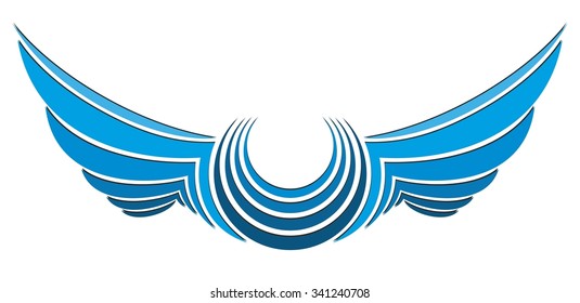 Logo of blue wings.