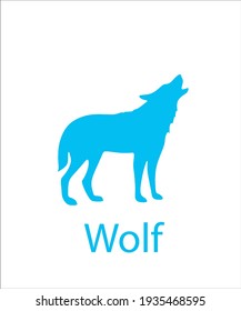 a logo of blue wolf