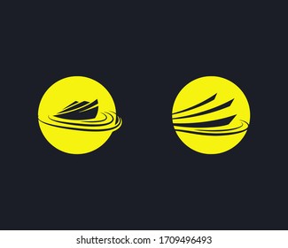 The logo of a boat