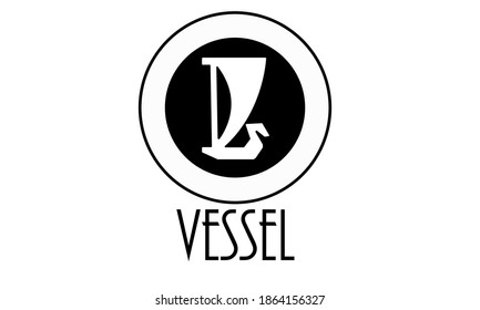 Logo boat with a sail