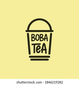 Logo Boba Tea Shop Logo Template Design Vector