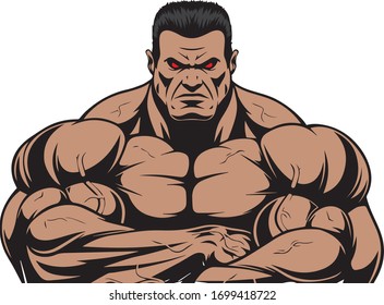 logo for bodybuilding vector icon