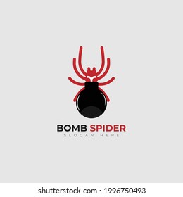 logo bomb spider design template