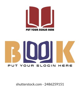 Logo Book Black Font concept