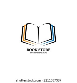 Logo book design template with simple style logo illustration vector