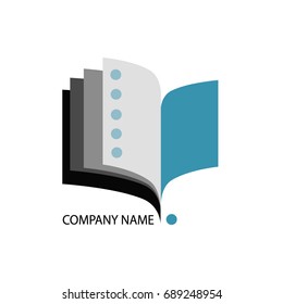 Logo of the book. Vector illustration. 

