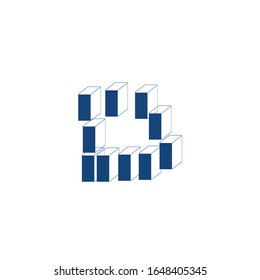 logo book/key science letter d design vector icon