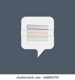 Logo of books for design. Flat design style concept icons for graphic and web design.