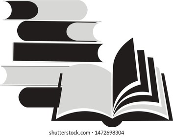 logo books vector icon illustration