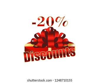Logo bow discounts -20%