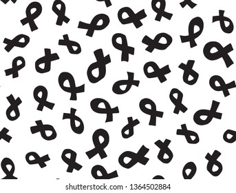 Logo bow of unity human at immunodeficiency isolated on white backdrop. Abstract linear issue concept. Freehand dark ink outline hand drawn emblem sketch in doodle graphic style felt-tip pen on paper
