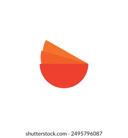 Logo bowl cup gradient minimalist with blank background