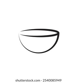 Logo bowl line stroke minimalist with blank background