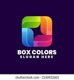 colores del cuadro de logotipo estilo de color degradado