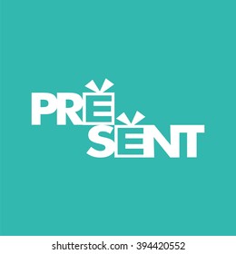 logo of box with gift or present. logo for for gift shop. Vector illustration