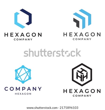 Logo box hexagon or cube and technology hexagon logo creative simple logo.By using modern illustration editing.