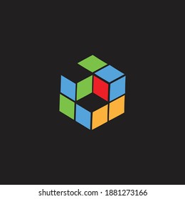 logo boxs icon templet vector