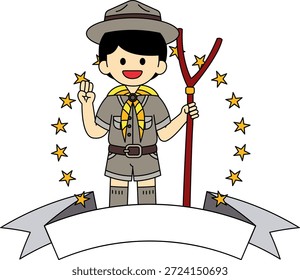 Logo eines Jungen in einer Pfadfinderuniform