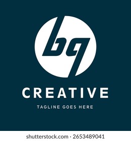 Logo BQ, BQ initial letter creative, BQ design, calligraphy, symbol, emblem, elegant, abstract, wordmark, sign, art, typography, fashion