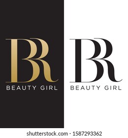 logo br initial icon luxury premium design 