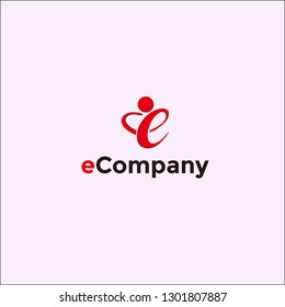 logo brain love simple concept - vector