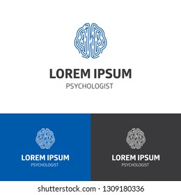 Logo with brain symbol concept design