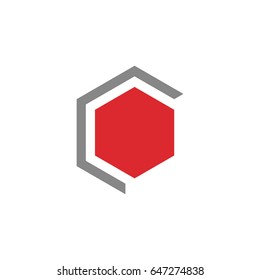 Logo or brand for corporation  hexagonal
