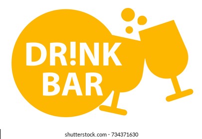 Logo brand design for cocktail drink bar. VECTOR
 If you are a bartender creating a cocktail of dreams this logo will perfectly fit to your brand. 