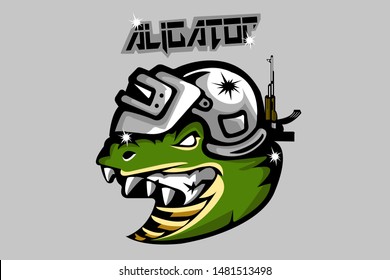 Logo Brand Esport Aligator Gamming