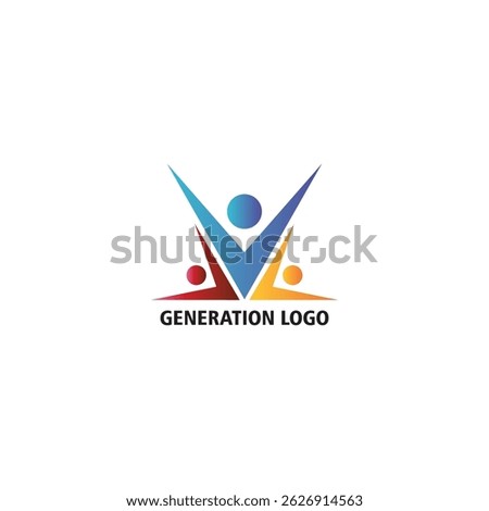 logo brand generation design abstract illustration family vector