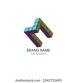 Un logotipo para un diseño de logotipo abstracto de marca de la marca de la letra en Adobe Illustrator