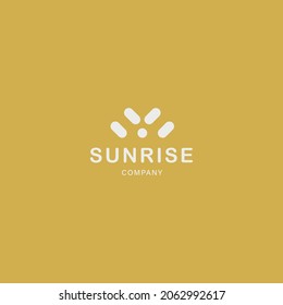 Logo brand sunrise orange and white colour for business concept.