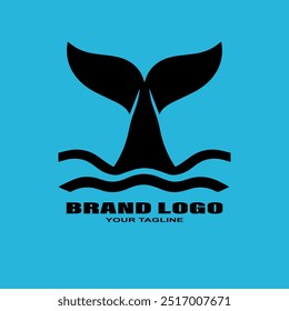 Logo Marke Whale sea Vector
