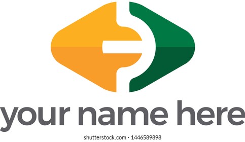 Logo Brazil with icon abstract