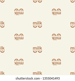 Logo with breast. Vector illustration of seamless pattern.