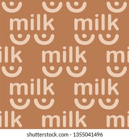 Logo with breast. Vector illustration of seamless pattern.