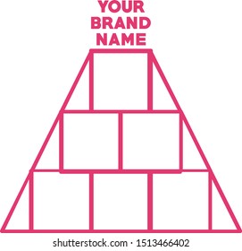 Logo Bricks Triangle Vector Design