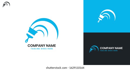 Logo Brush - All elements on this template are editable with vector software