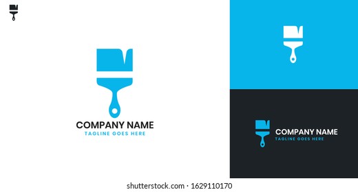 Logo Brush - All elements on this template are editable with vector software
