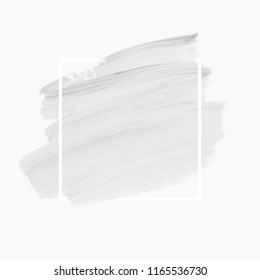 Logo brush painted abstract background design illustration vector over square frame. Perfect acrylic design for headline, logo and sale banner. 
