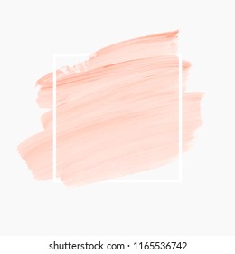 Logo brush painted abstract background design illustration vector over square frame. Perfect acrylic design for headline, logo and sale banner. 