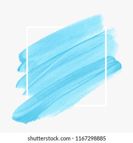 Logo brush painted abstract background design illustration vector over square frame. Perfect acrylic design for headline, logo and sale banner. 
