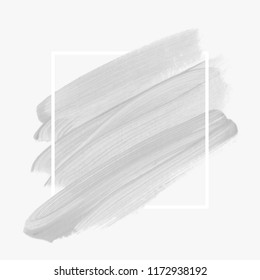 Logo brush painted abstract background design illustration vector over square frame. Perfect acrylic design for headline, logo and sale banner. 