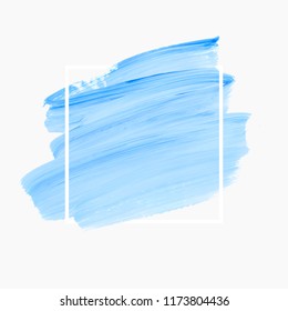 Logo brush painted abstract background design illustration vector over square frame. Perfect acrylic design for headline, logo and sale banner. 
