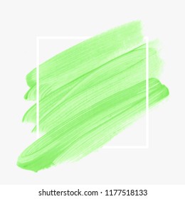 Logo brush painted abstract background design illustration vector over square frame. Perfect acrylic design for headline, logo and sale banner. 