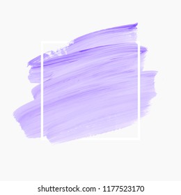 Logo brush painted abstract background design illustration vector over square frame. Perfect acrylic design for headline, logo and sale banner. 