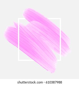 Logo brush painted abstract background watercolor design illustration vector over square frame. Perfect acrylic design for headline, logo and sale banner. 