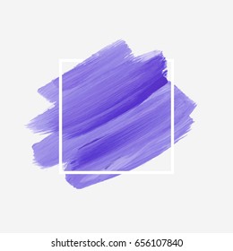 Logo brush painted  abstract background design illustration vector over square frame. Perfect watercolor design for headline, logo and sale banner. 